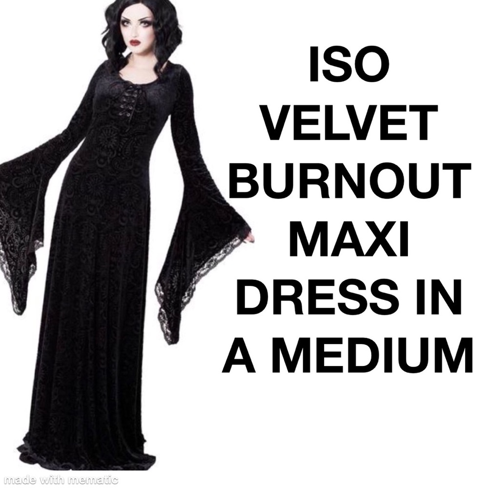 ISO VELVET BURNOUT MAXI DRESS